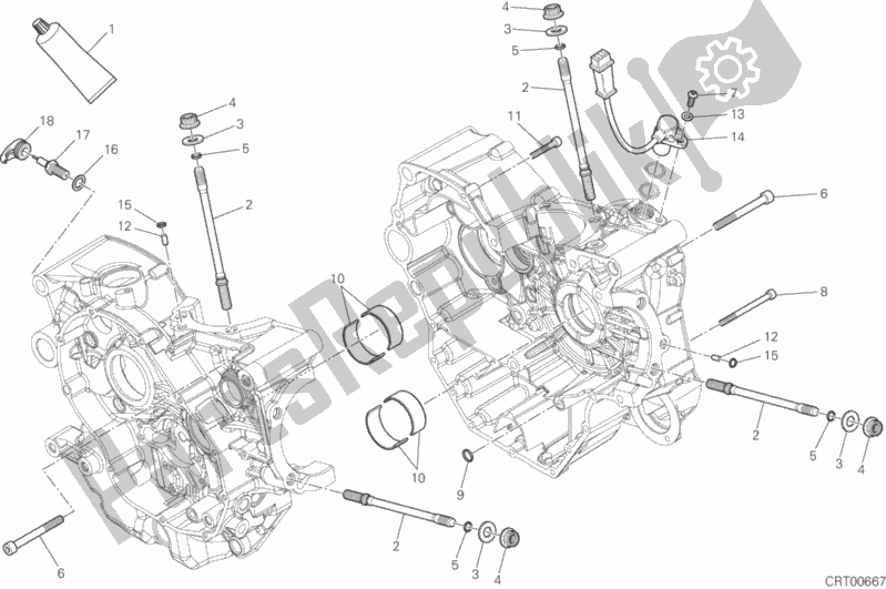 Wszystkie części do 10a - Para Pó? Korb Ducati Hypermotard USA 821 2015